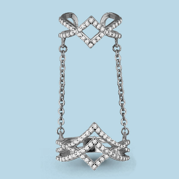 

Кольцо из серебра р. 17,5 AQUAMARINE 63864А_925_р, 63864А_925_р
