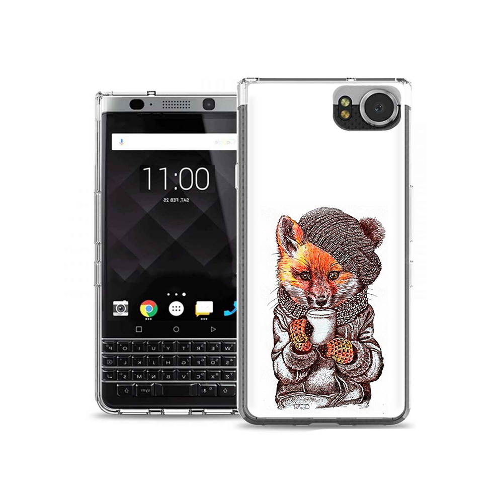 

Чехол MyPads Tocco для BlackBerry KeyOne лиса в шапке, Tocco