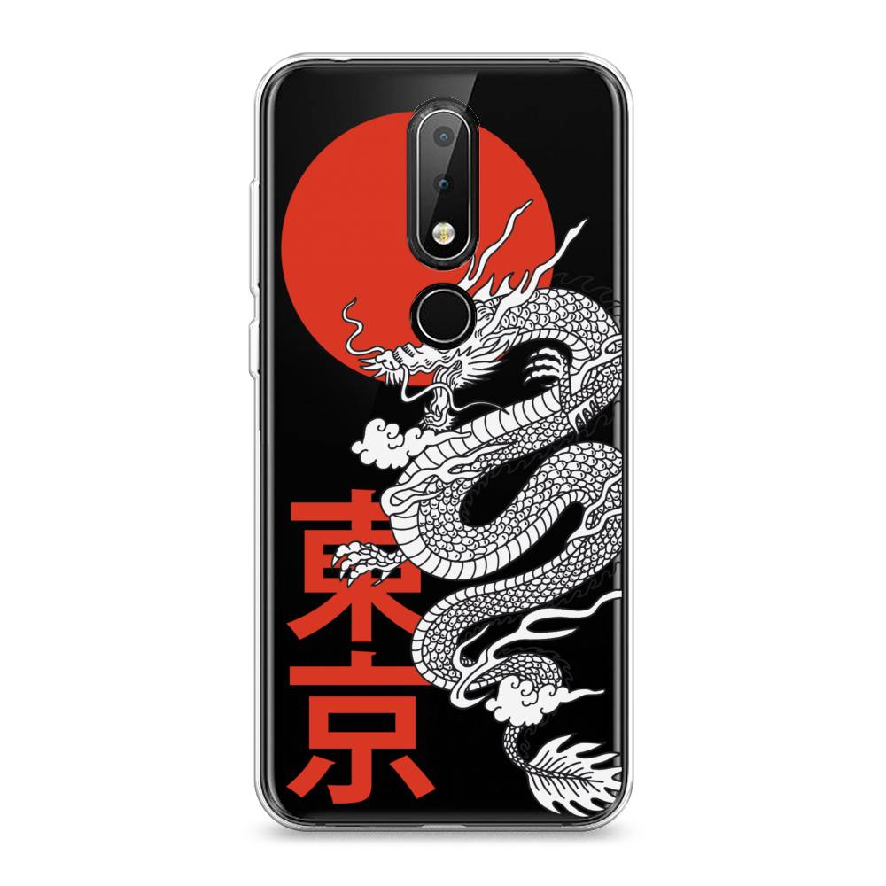 

Чехол на Nokia X6 "Китайский дракон", Черный;красный;белый, 121450-1