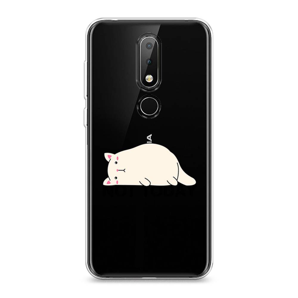 

Чехол на Nokia X6 "Cat not today", Белый;розовый;черный, 121450-1