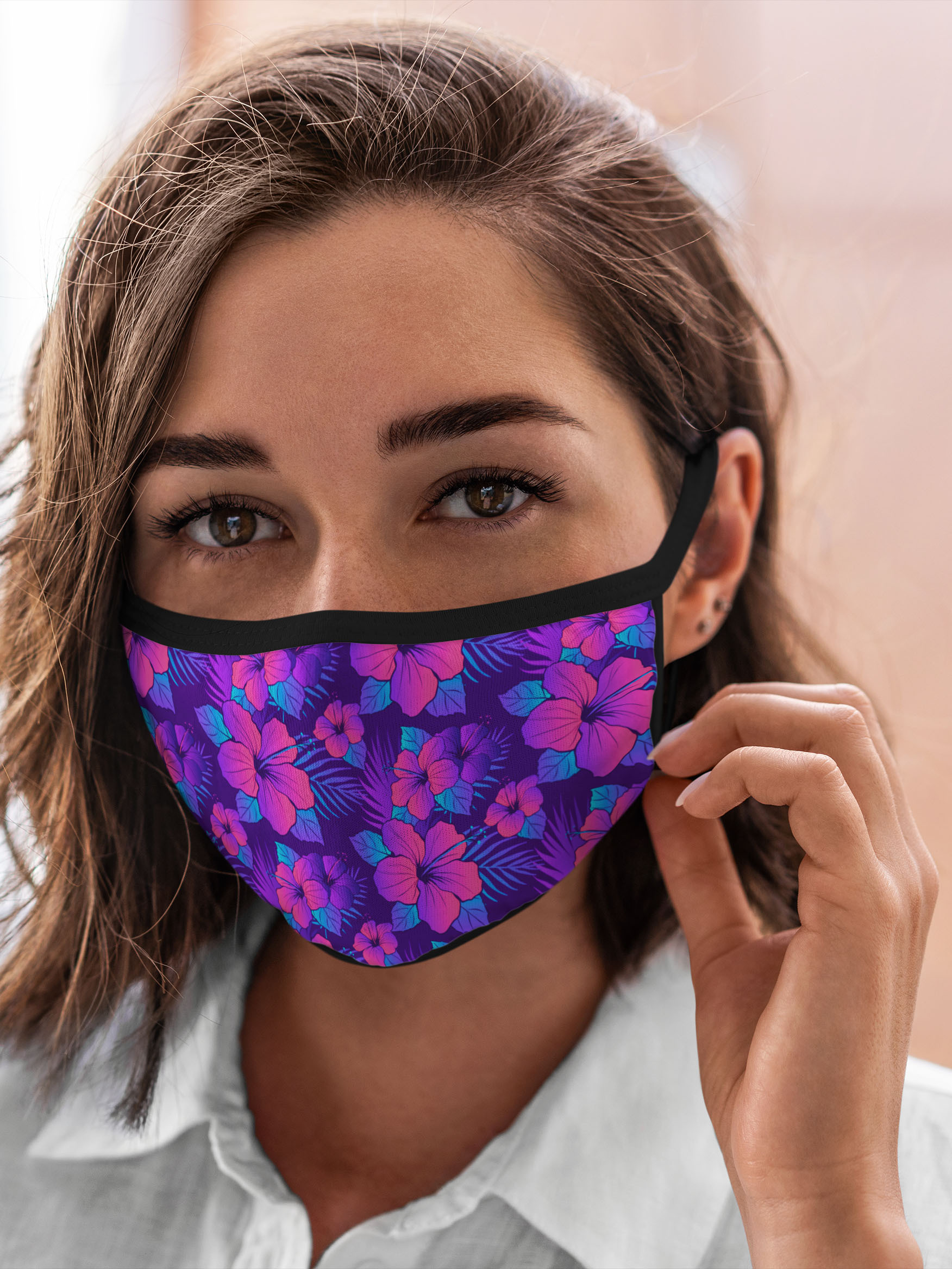 

Многоразовая маска унисекс Burnettie Цветы Узор Неоновый Гибискус, Разноцветный, Цветы Узор Неоновый Гибискус