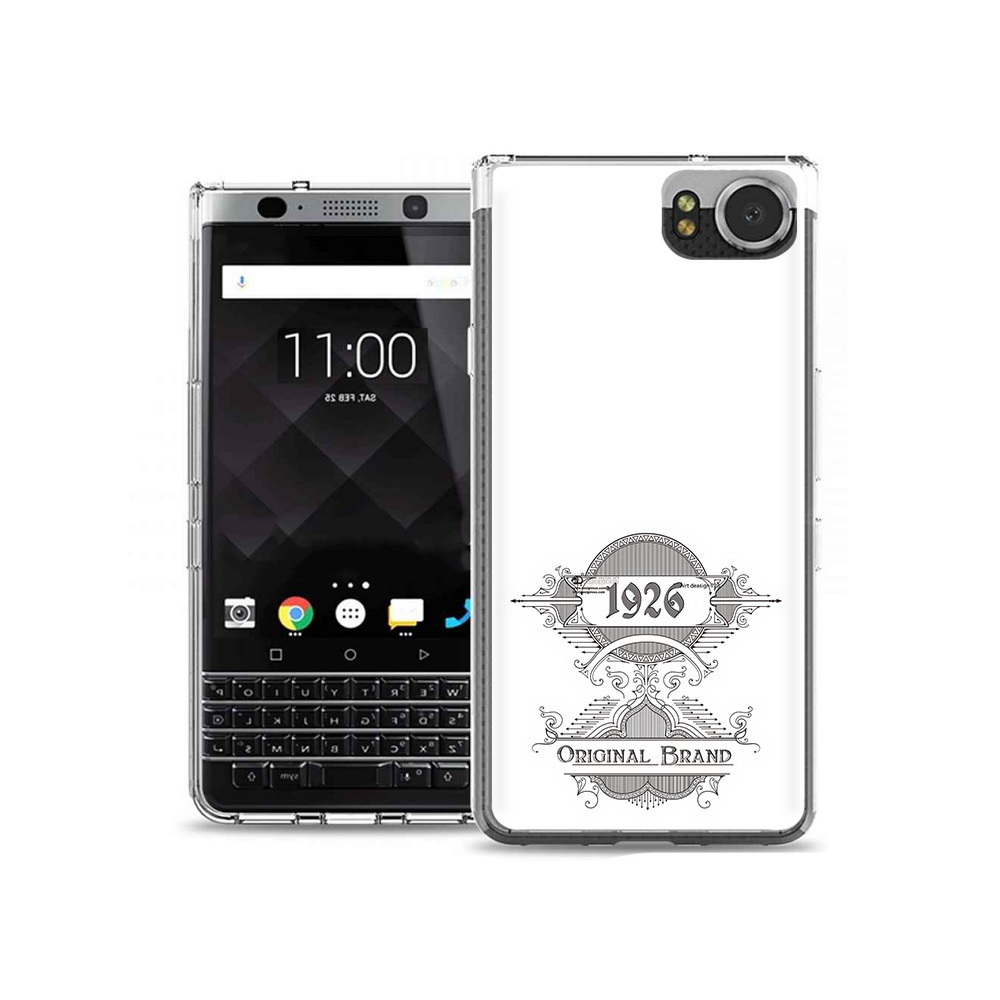 

Чехол MyPads Tocco для BlackBerry KeyOne логотип черно белый, Tocco