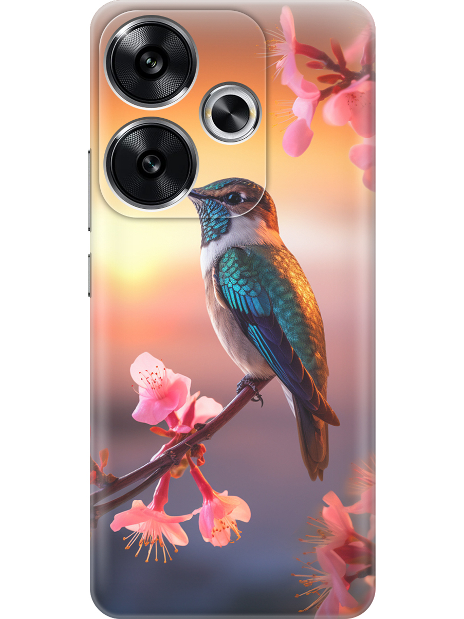 

Силиконовый чехол на Xiaomi Redmi Turbo 3 / Poco F6 с принтом "Птичка на закате", Прозрачный;желтый;красный, 783980812