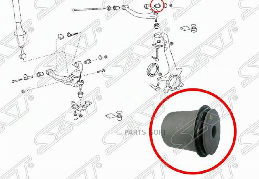 

SAT ST-48632-60010 Сайлентблок переднего верхнего рычага TOYOTA LAND CRUISER/LEXUS LX470 9