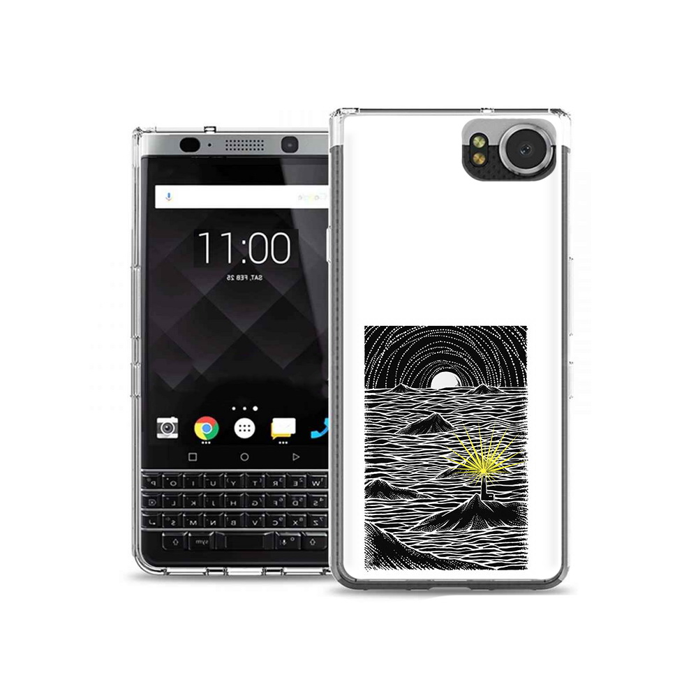 

Чехол MyPads Tocco для BlackBerry KeyOne маяк в черно белом море, Tocco