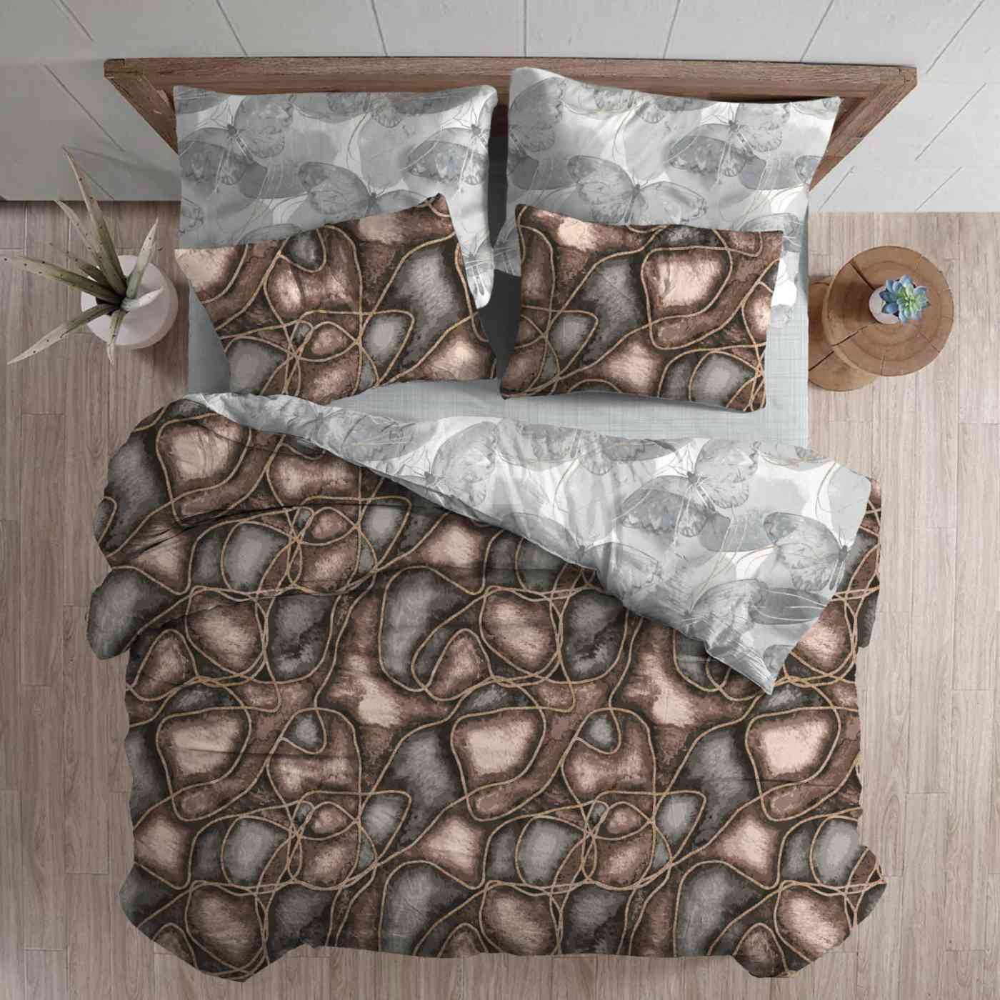 Постельное бельё Fashion Fantasy Organic полутораспальный хлопок 50 х 70 см коричневый