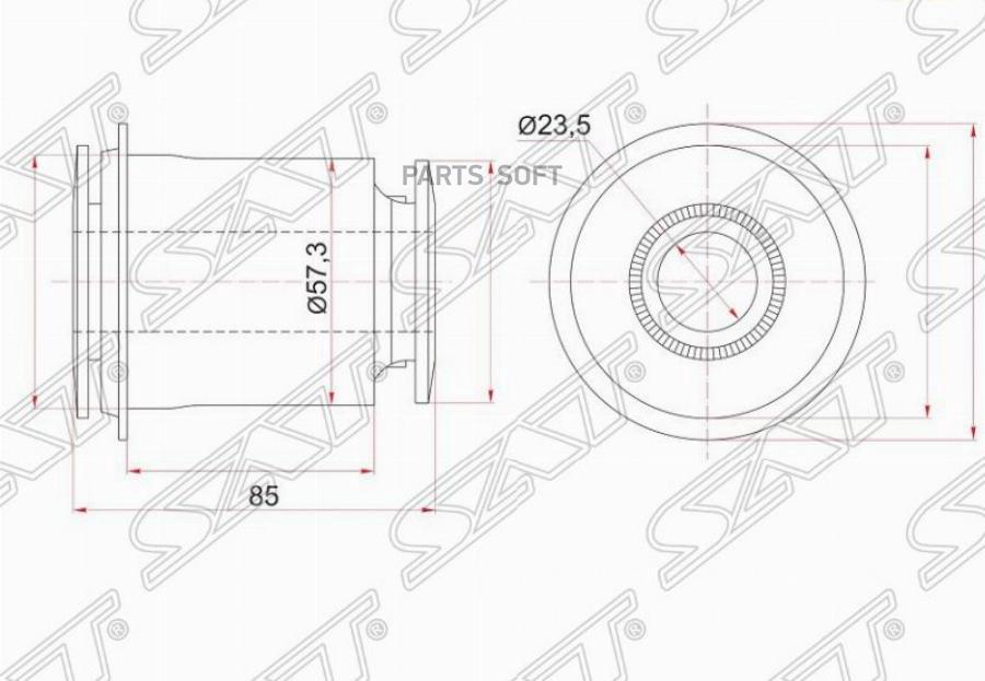 

SAT ST-48654-60040 Сайлентблок FR переднего нижнего рычага TOYOTA LAND CRUISER 200/SEQUOIA