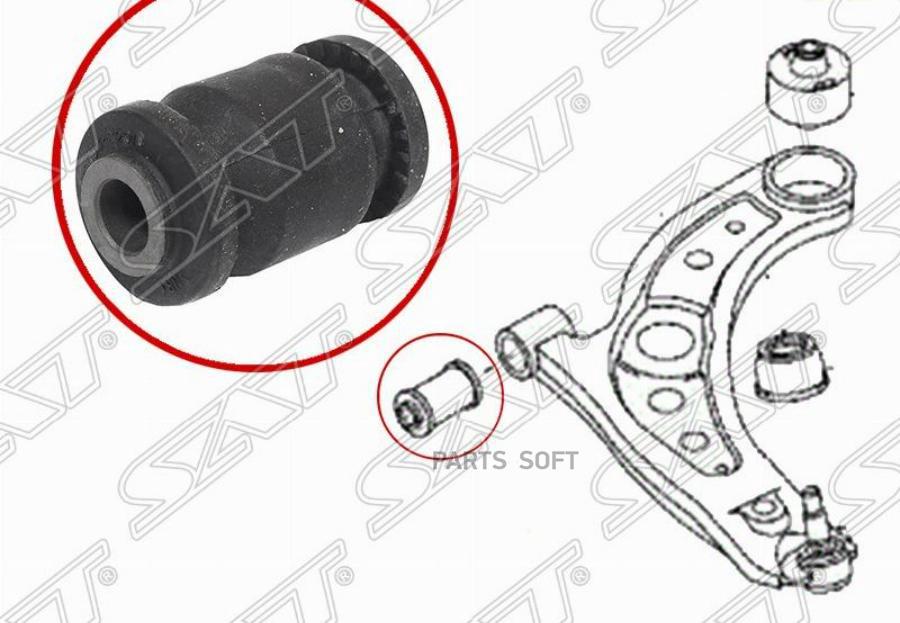 SAT ST-48654-B2010 Сайлентблок переднего нижнего рычага передний TOYOTA PASSO 04-/BB 06-/R
