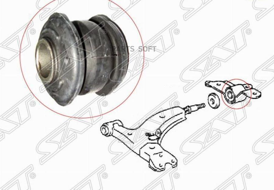 

SAT ST-48655-12050 Сайлентблок RR переднего нижнего рычага без кронштейна TOYOTA COROLLA/S