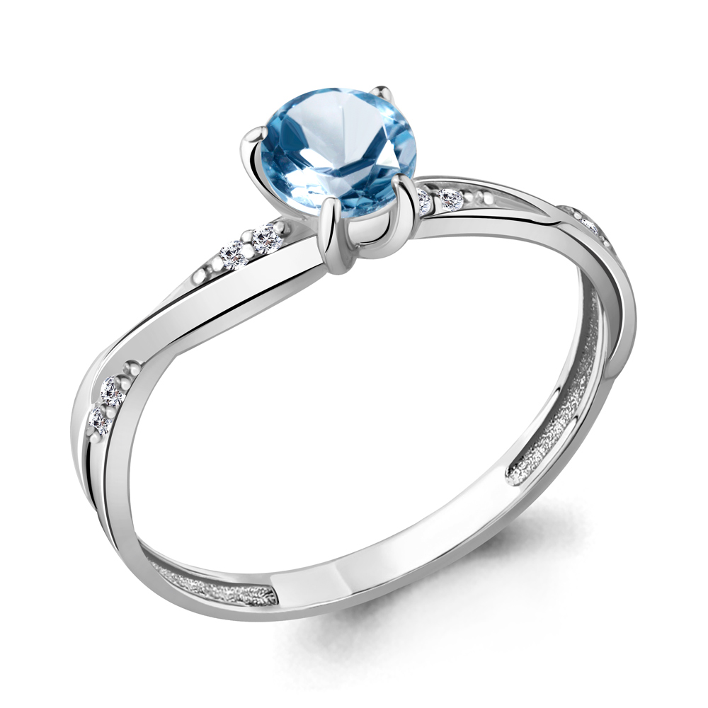 

Кольцо из серебра р.  AQUAMARINE 6511805А_925_р, 6511805А_925_р