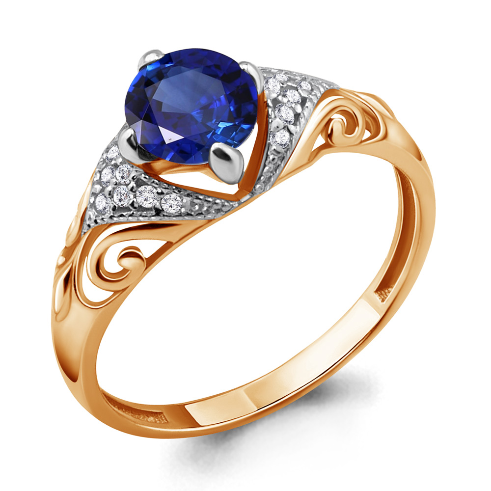 

Кольцо из золота р.  AQUAMARINE 63993Б_585_кз, 63993Б_585_кз