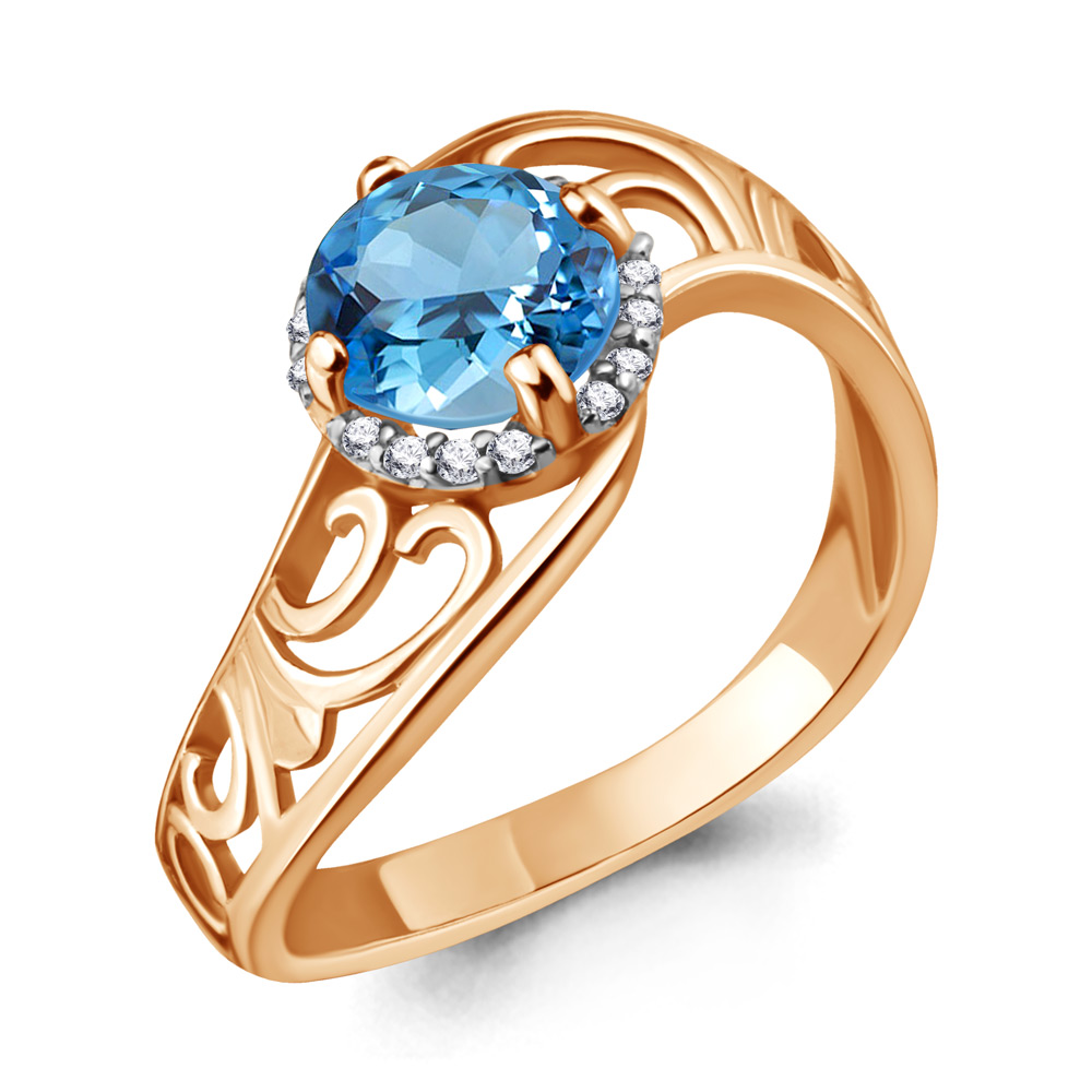 

Кольцо из серебра р. , AQUAMARINE 6539405А_925_з, 6539405А_925_з