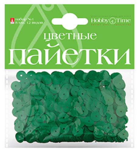 

Декор для поделок Пайетки однотонные №1 , 8 мм Альт 2-410/01, Разноцветный