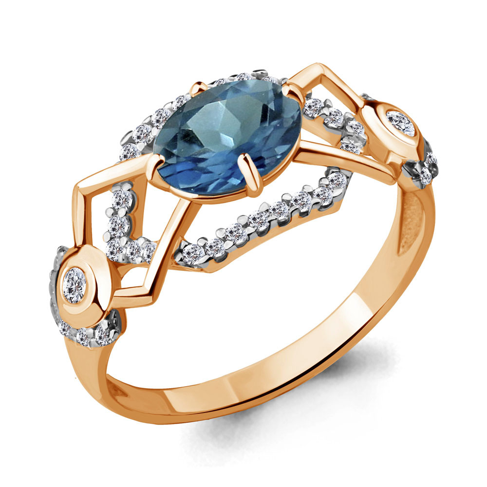 

Кольцо из серебра р. , AQUAMARINE 6558208А_925_з, 6558208А_925_з