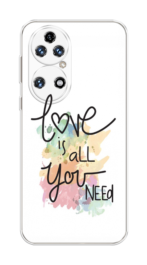 

Чехол на Huawei P50 "Love is all you need", Белый;черный;зеленый, 6104950-1