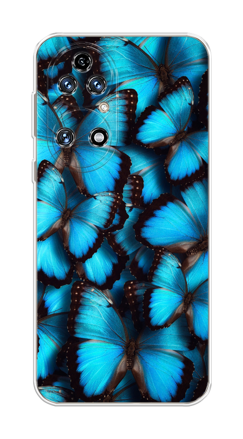 

Чехол на Huawei P50 "Тропическая бабочка 2", Голубой;черный, 6104950-1