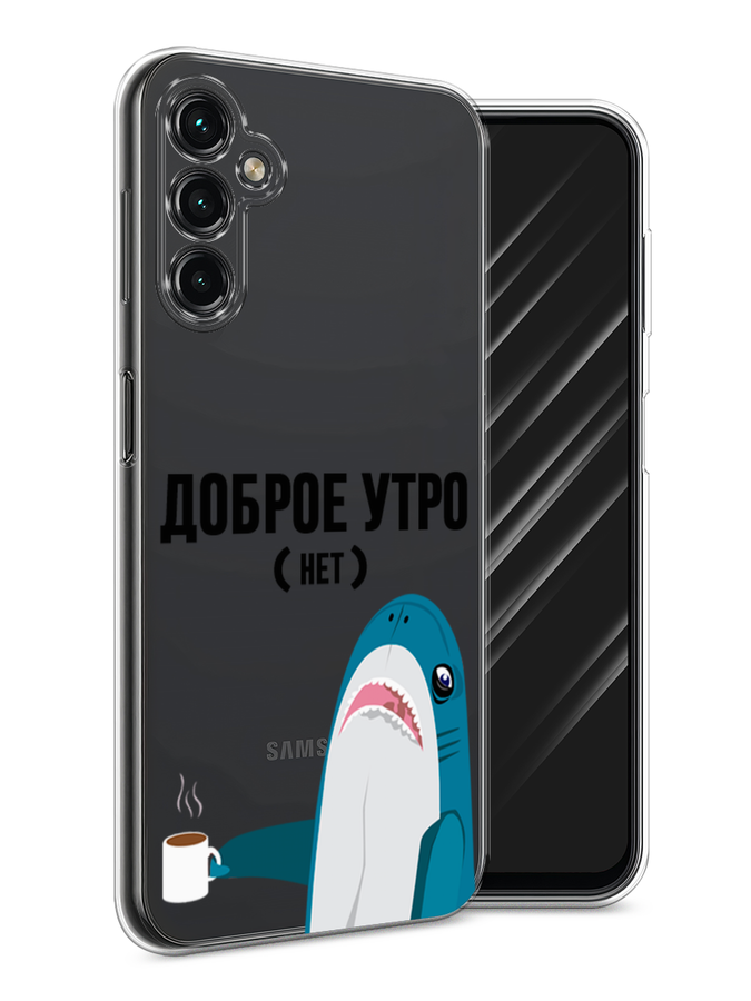 

Чехол Awog на Samsung Galaxy A24 "Доброе утро", Синий;белый;черный, 2108050-2