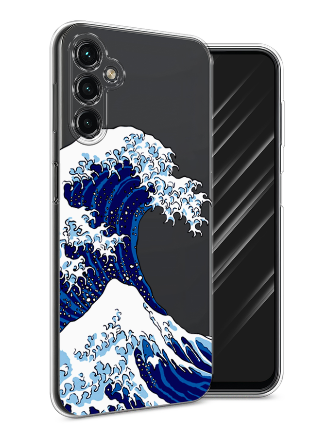 

Чехол Awog на Samsung Galaxy A24 "Волна в Канагаве", Синий;белый, 2108050-4