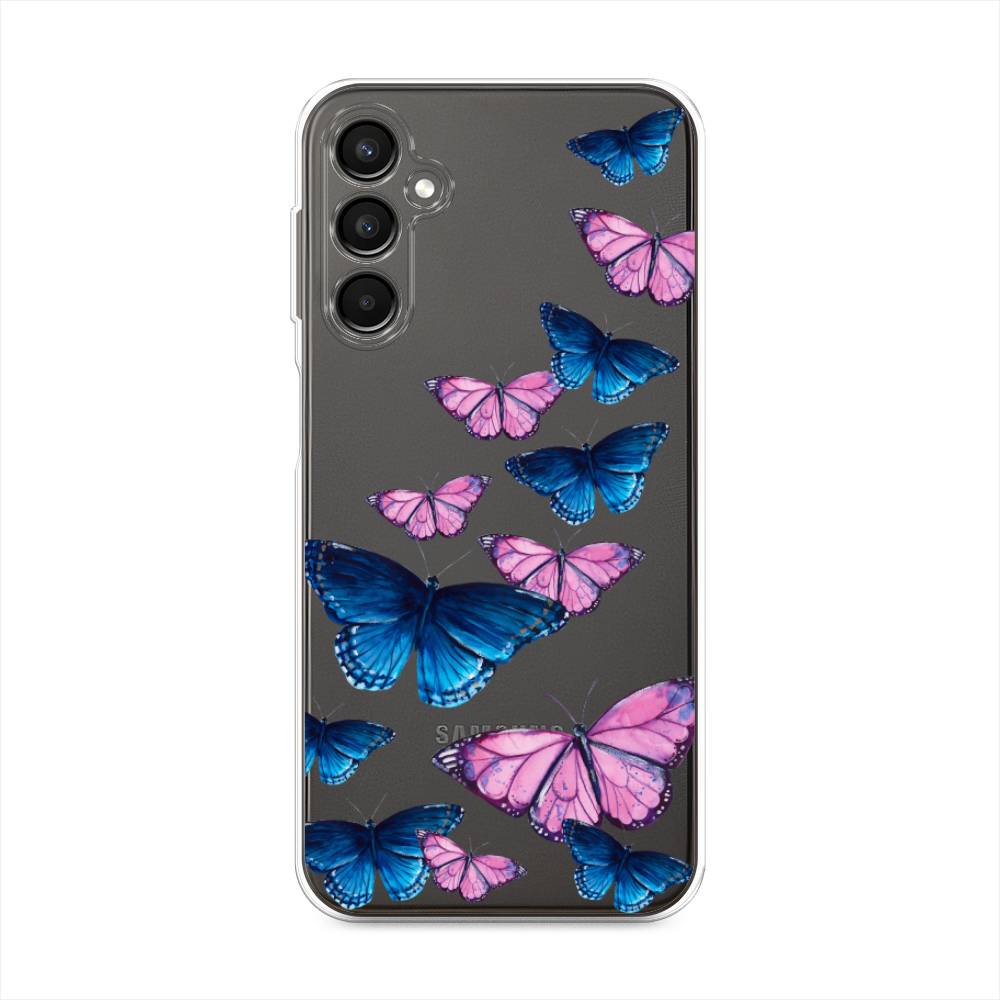 

Чехол Awog на Samsung Galaxy A24 "Полет бабочек", Синий;черный;розовый, 2108050-2