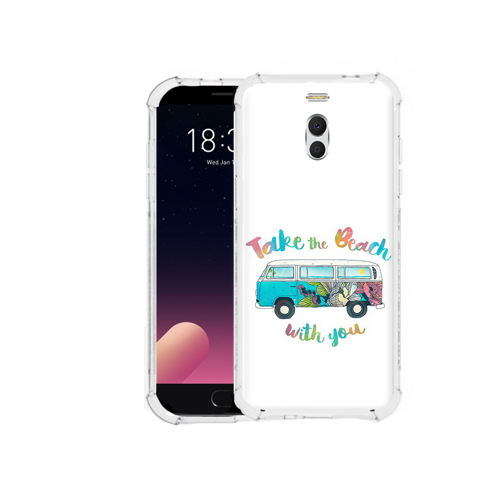 

Чехол MyPads Tocco для Meizu M6 Note Хиппи автобус, Прозрачный, Tocco