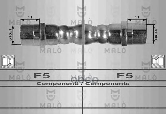фото Шланг тормозной malo арт. 8061