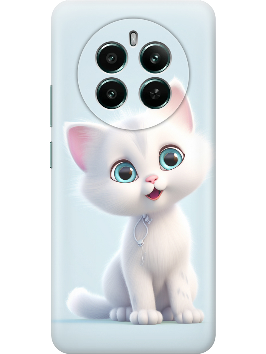 

Силиконовый чехол на Realme 12+ 5g / Narzo 70 Pro 5g с принтом "Глазастый котик", Прозрачный;голубой;белый, 783983211