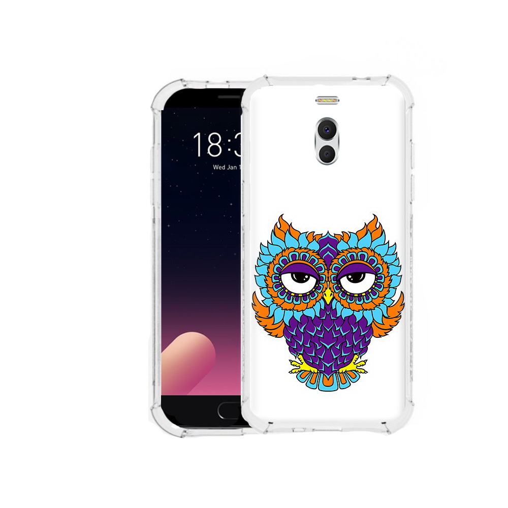

Чехол MyPads Tocco для Meizu M6 Note Цветная сова, Прозрачный, Tocco