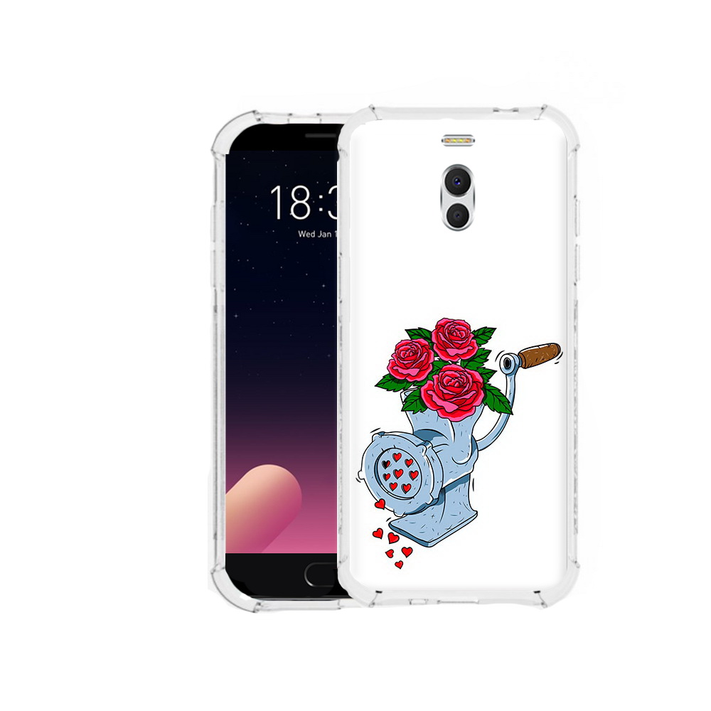 

Чехол MyPads Tocco для Meizu M6 Note Цветочные сердца, Прозрачный, Tocco