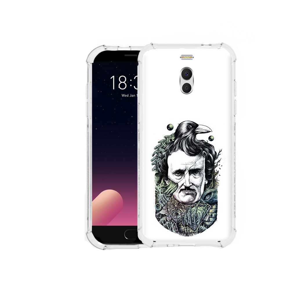

Чехол MyPads Tocco для Meizu M6 Note Эдгар Аллан с вороном, Прозрачный, Tocco