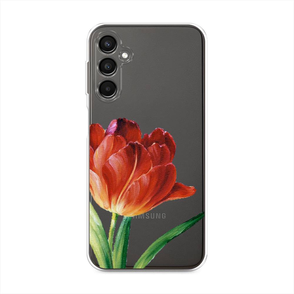 

Чехол Awog на Samsung Galaxy A24 "Красный тюльпан", Оранжевый;зеленый, 2108050-8