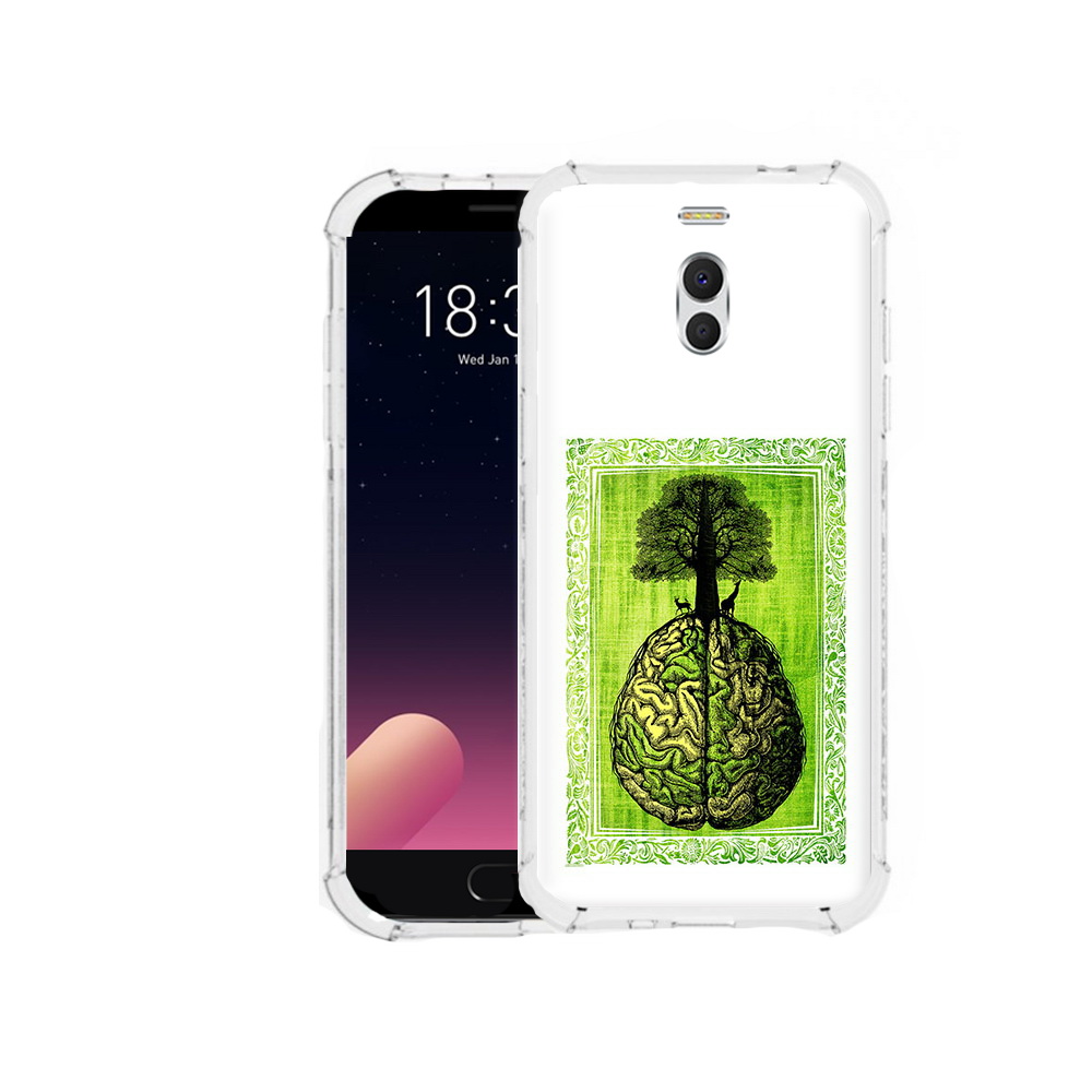 

Чехол MyPads Tocco для Meizu M6 Note абстракция здоровый мозг, Прозрачный, Tocco