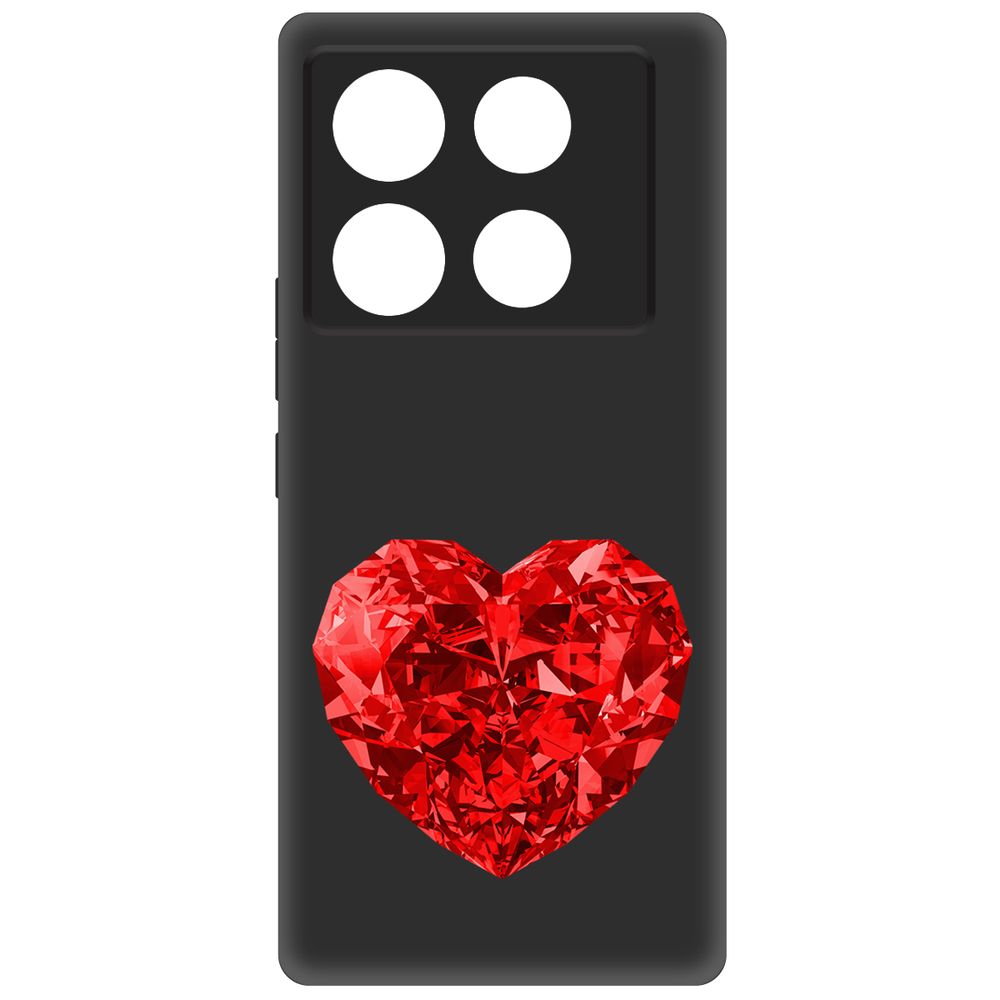 

Чехол-накладка Krutoff Soft Case Рубиновое сердце для INFINIX Note 40 Pro 5G черный