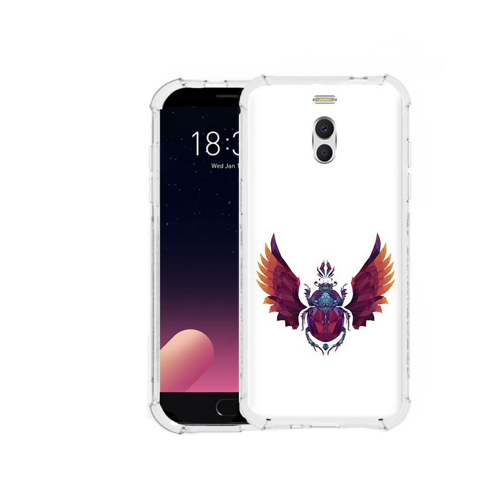 

Чехол MyPads Tocco для Meizu M6 Note алмазный скоробей, Прозрачный, Tocco