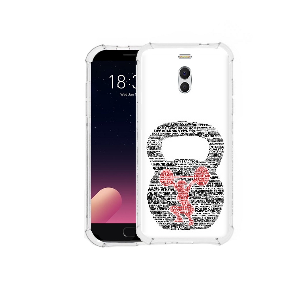 

Чехол MyPads Tocco для Meizu M6 Note бодибилдинг гиря из слов, Прозрачный, Tocco
