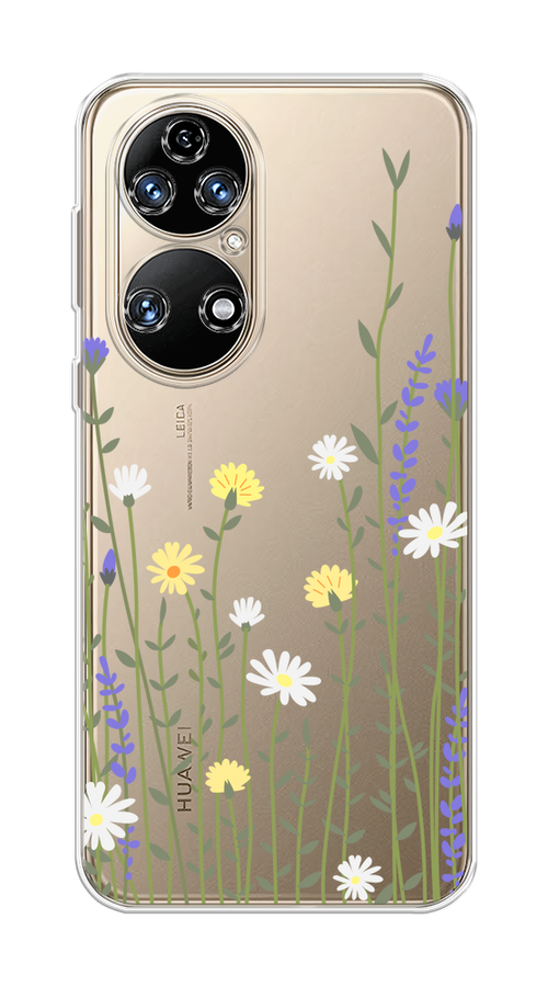 

Чехол на Huawei P50 "Ромашка и лаванда", Зеленый;желтый;прозрачный, 6104950-1