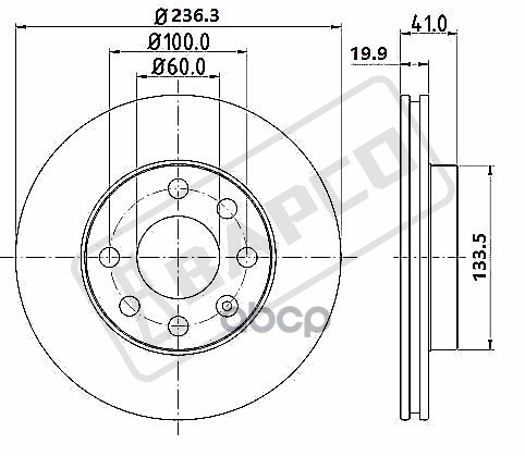 

Диск Тормозной Передний Вентилируемый BAPCO арт. BD0325