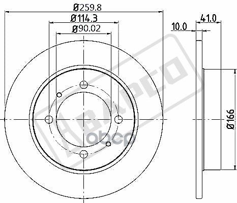 Диск Тормозной Задний Полный BAPCO арт. BD0398