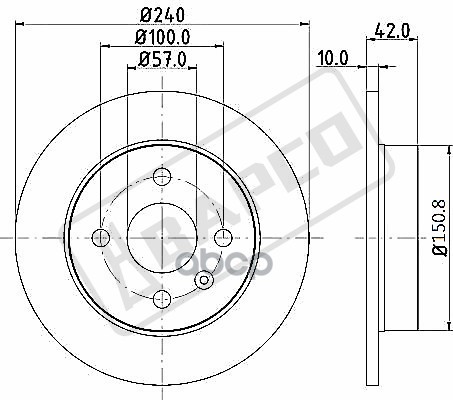 Диск Тормозной Задний Полный BAPCO арт. BD0468