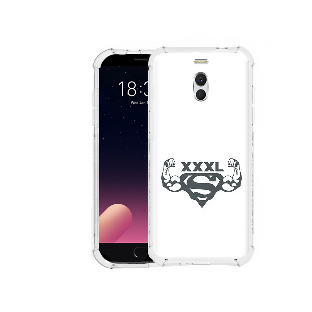 

Чехол MyPads Tocco для Meizu M6 Note бодибилдинг супермен, Прозрачный, Tocco