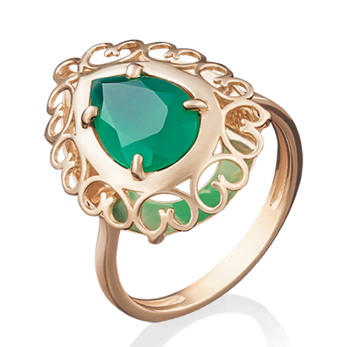 

Кольцо из золота р. 18,5 PLATINA jewelry 01-4799-00-274-1110-47, халцедон, 01-4799-00-274-1110-47