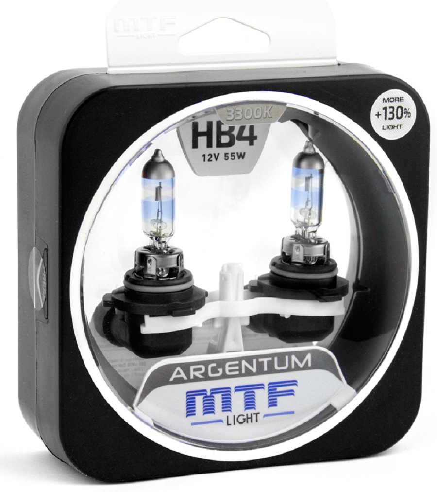 

Галогенные автолампы MTF Light серия ARGENTUM +130% HB4, 12V, 55W, комп., ARGENTUM +130%