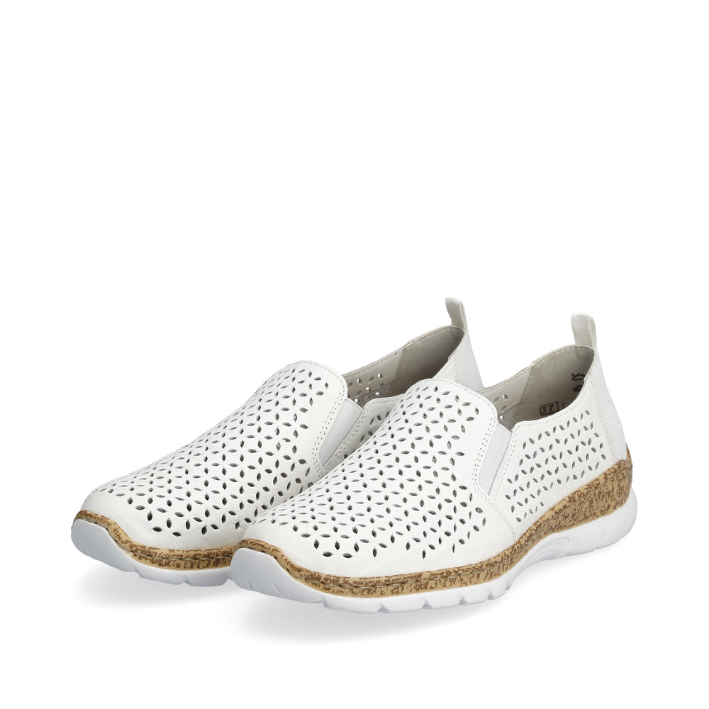 

Слипоны женские Rieker 1194 белые 6 US, Белый, 1194