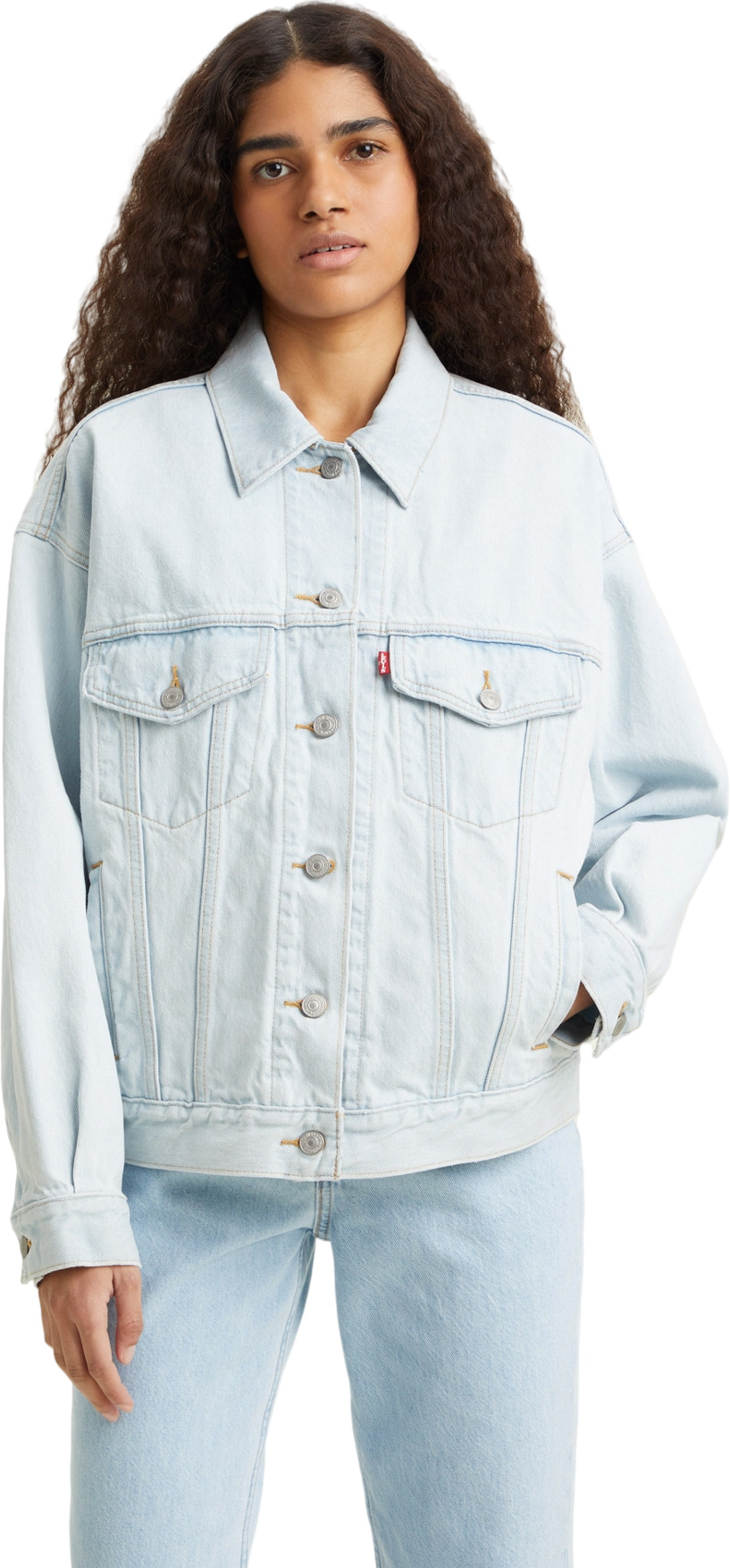 Джинсовая куртка женская Levi's Women 90S Trucker Jacket голубая M