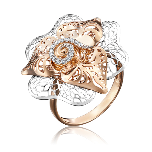 

Кольцо из красного золота р. 19,5 PLATINA jewelry 01-4841-01-401-1110-65, фианит, 01-4841-01-401-1110-65