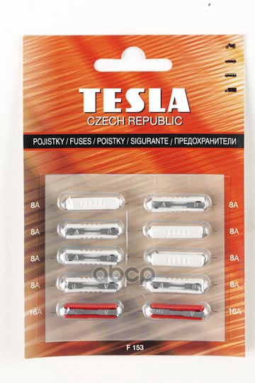 

Предохранители Цилиндрические (8х8a2x16а10 Шт.) TESLA арт. F153