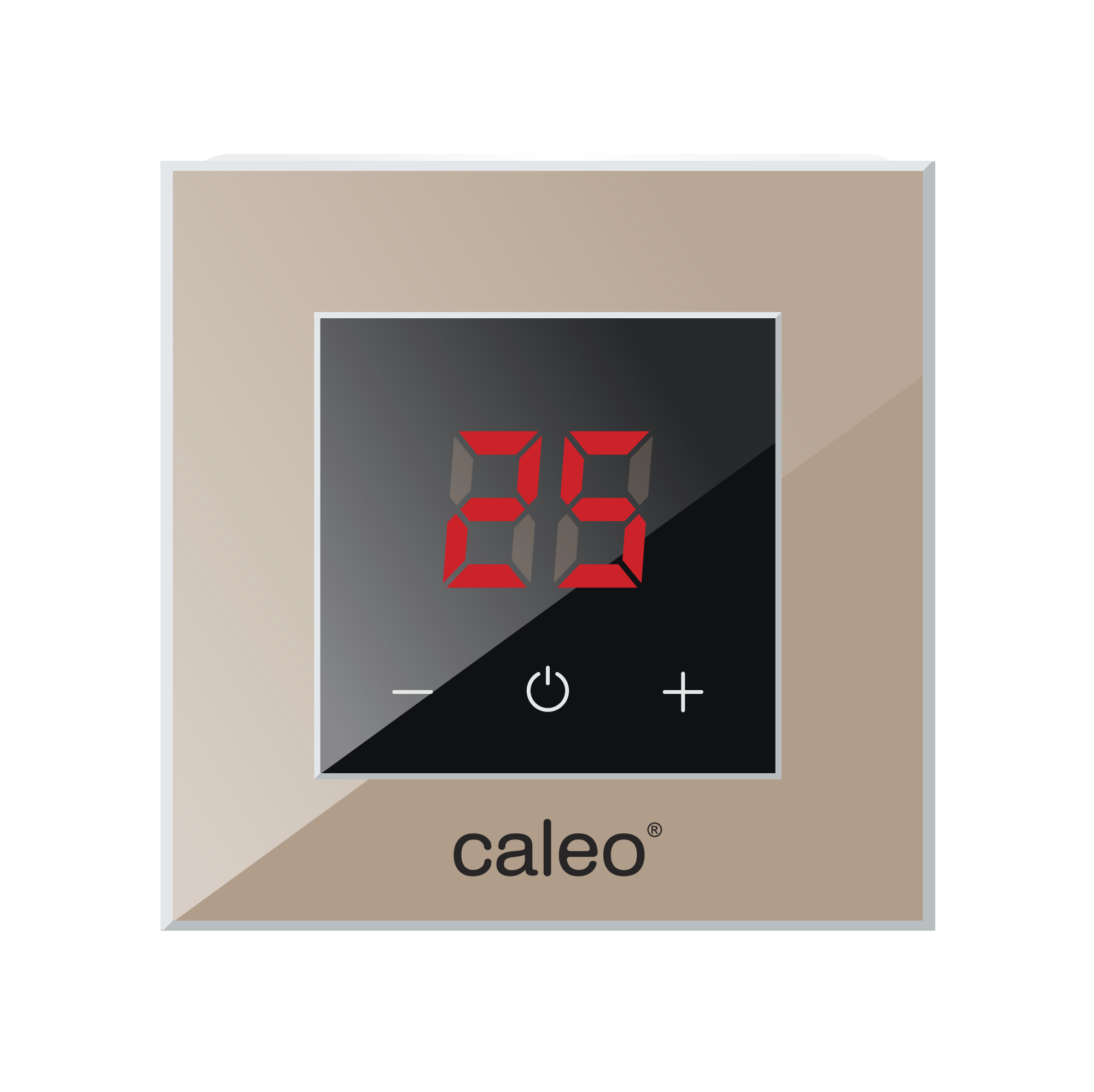 фото Терморегулятор caleo nova встраиваемый цифровой, 3,5 квт, кофейный
