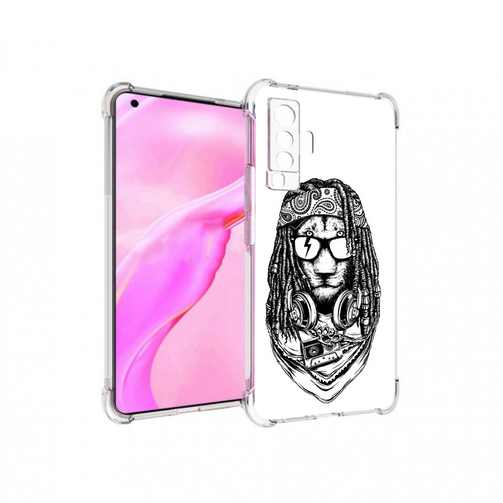 

Чехол MyPads Tocco для Vivo X50 дреды льва (PT226969.391.338), Прозрачный, Tocco