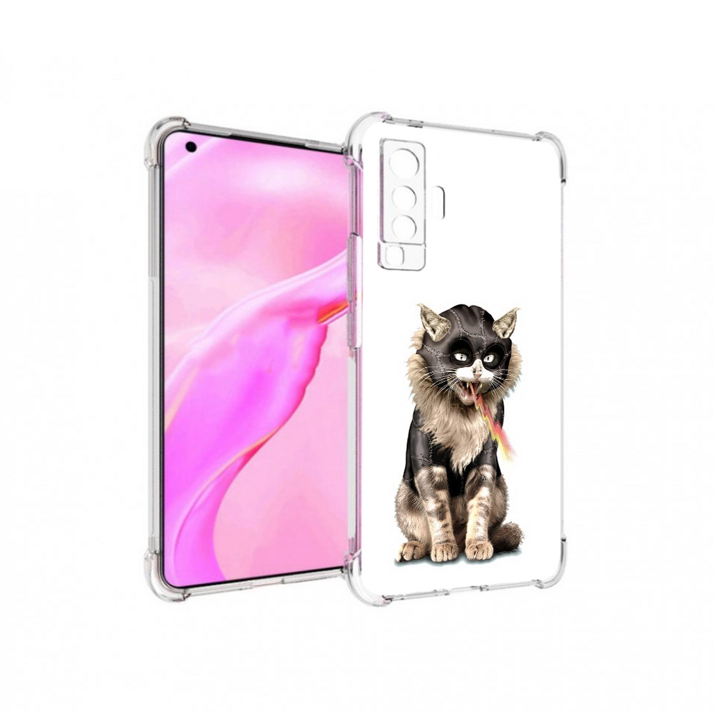 

Чехол MyPads Tocco для Vivo X50 дьяволский кот (PT226969.391.341), Прозрачный, Tocco