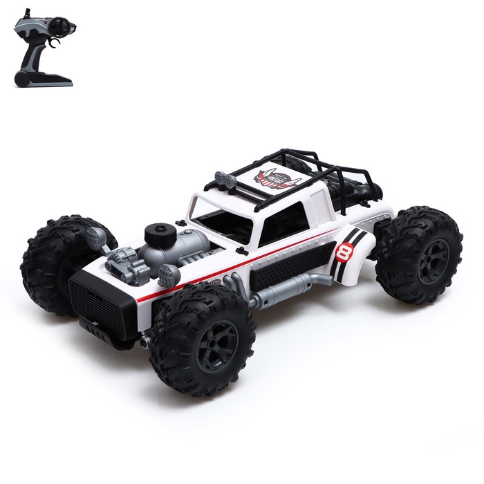 

Джип радиоуправляемый «Багги», 4WD, полный привод, работает от аккумулятора, цвет белый