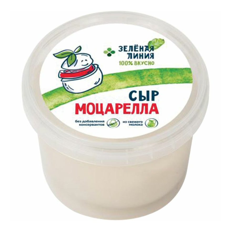 

Сыр мягкий Зелёная линия Моцарелла 50% БЗМЖ 200 г